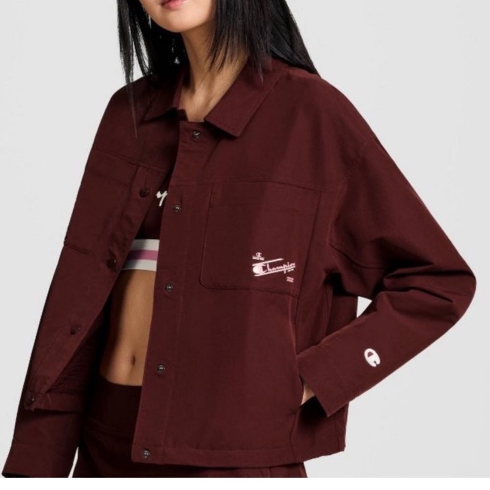 Champion Women's Snap Front Top - Maroon